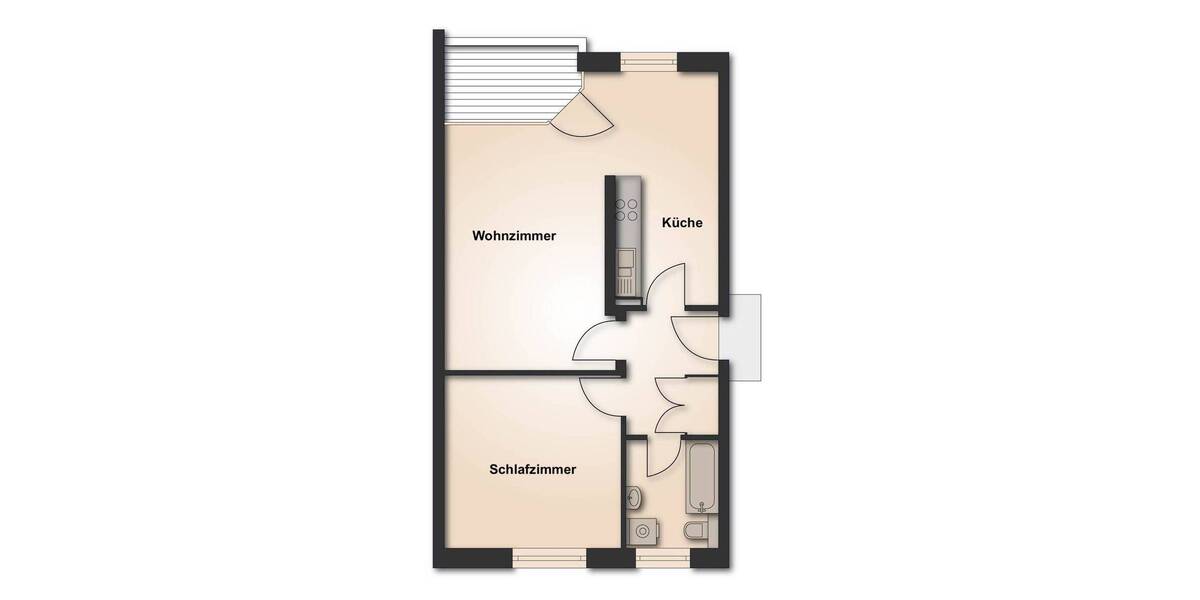 Etagenwohnung Hannover Oberricklingen - 2 Zimmer, 64 m&sup2;, 222.000&euro; | Angebot:26434286