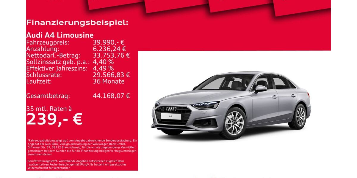 Audi A4 13.185 km 39.650 &euro; Hannover 30179