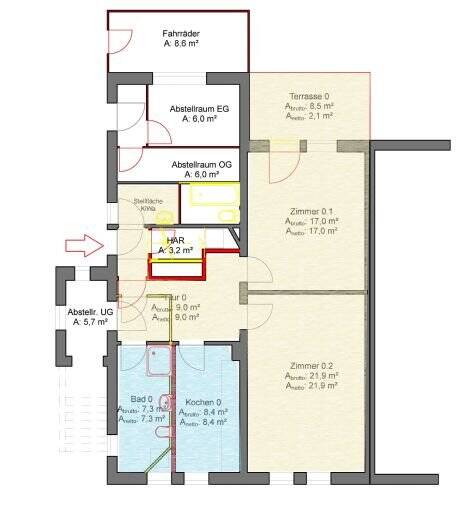 Etagenwohnung Hildesheim West - 2 Zimmer, 72 m&sup2;, 700&euro; | Angebot:25915869