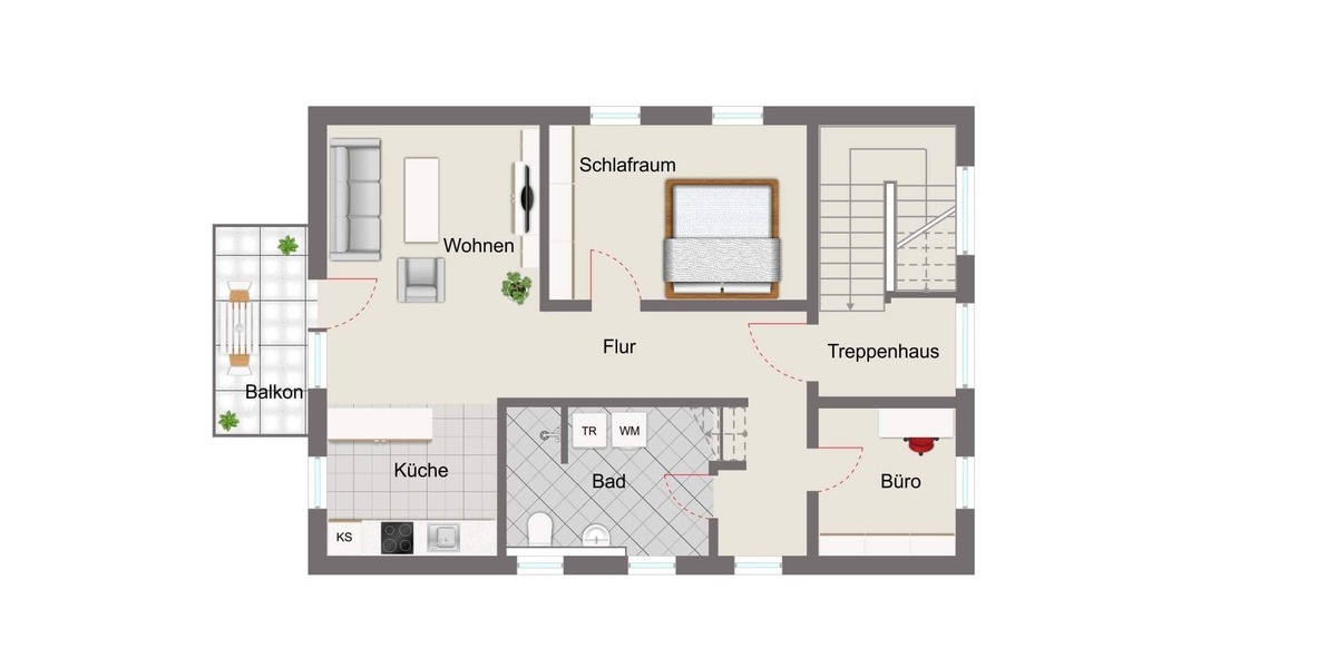 Modernes Wohnen auf zwei Ebenen - Etagenwohnung Hildesheim Sorsum | Angebot:24796373