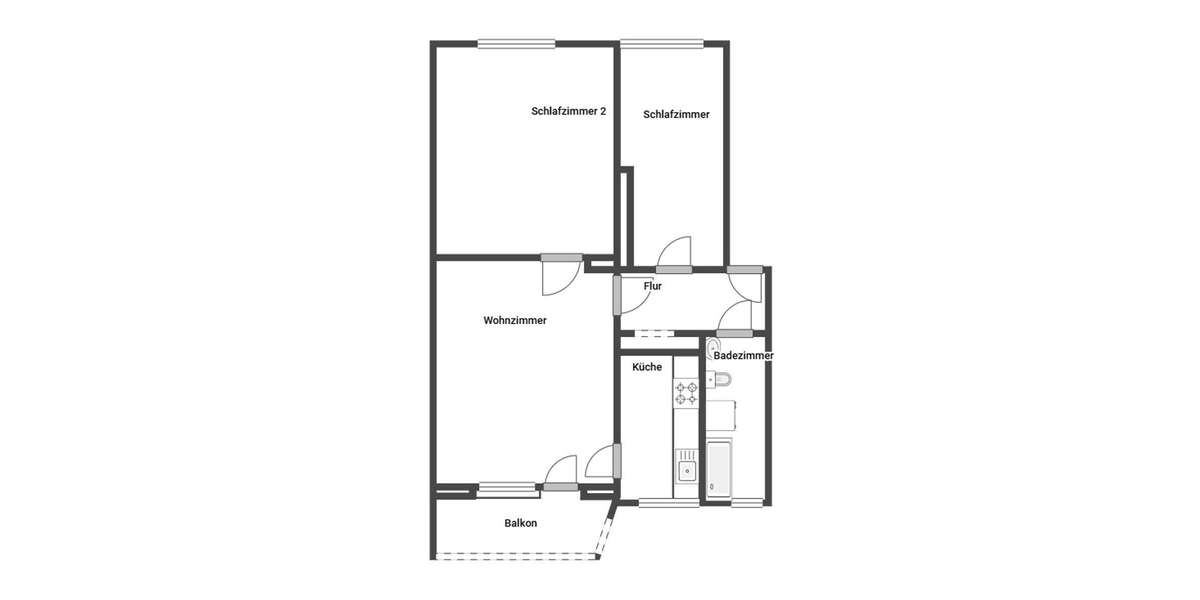 Etagenwohnung Hildesheim Oststadt/Stadtfeld - 3 Zimmer, 66 m&sup2;, 89.000&euro; | Angebot:26300083
