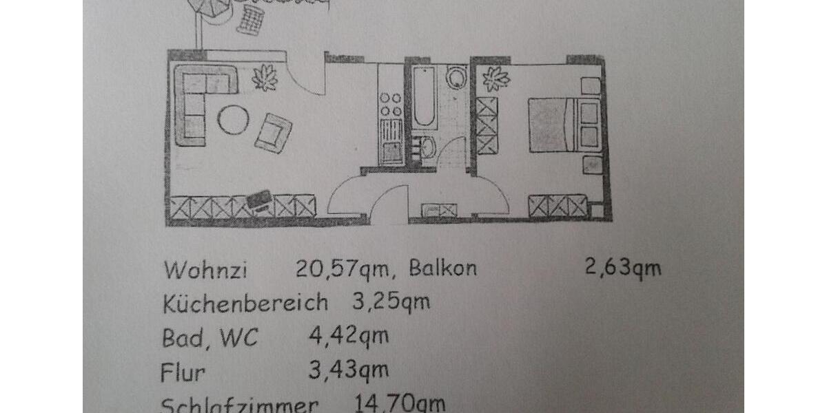 Etagenwohnung Lehrte - 2 Zimmer, 50 m&sup2;, 125.000&euro; | Angebot:26983093