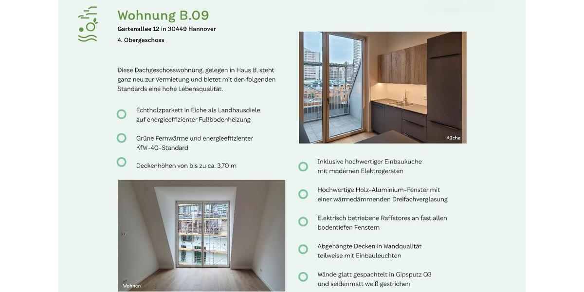 Dachgeschoßwohnung Hannover Linden-Limmer - 2 Zimmer, 70 m&sup2;, 1.195&euro; | Angebot:25025480