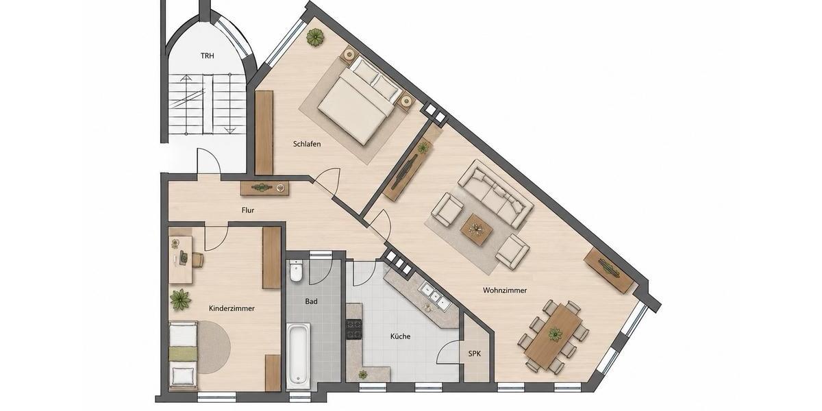 Etagenwohnung Hildesheim Himmelsthür - 3 Zimmer, 95 m&sup2;, 800&euro; | Angebot:26567081