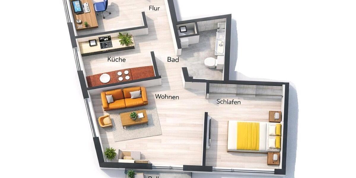 Etagenwohnung Hildesheim Itzum-Marienburg - 3 Zimmer, 67 m&sup2;, 570&euro; | Angebot:26598466