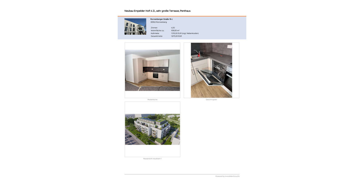 Einfamilienhaus Ronnenberg - 4 Zimmer, 109 m&sup2;, 1.515&euro; | Angebot:25783975