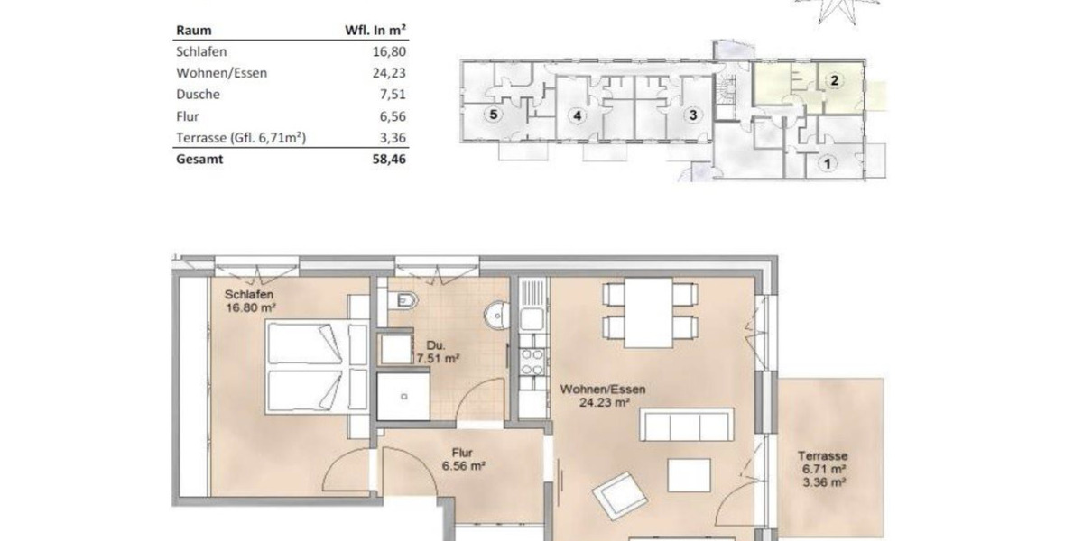 Etagenwohnung Springe - 2 Zimmer, 58 m&sup2;, 609&euro; | Angebot:26658658
