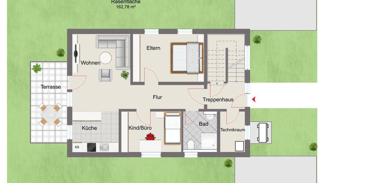 Wohnen mit Gartenidylle - Erdgeschoßwohnung Hildesheim Sorsum | Angebot:24795917