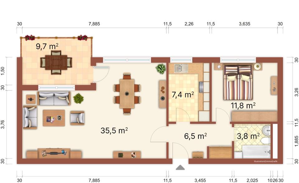 Einfamilienhaus Hannover Buchholz-Kleefeld - 2 Zimmer, 66 m&sup2;, 890&euro; | Angebot:25995446