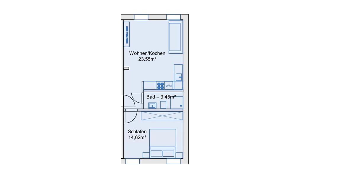 Etagenwohnung Peine Südstadt - 2 Zimmer, 46 m&sup2;, 570&euro; | Angebot:25916818