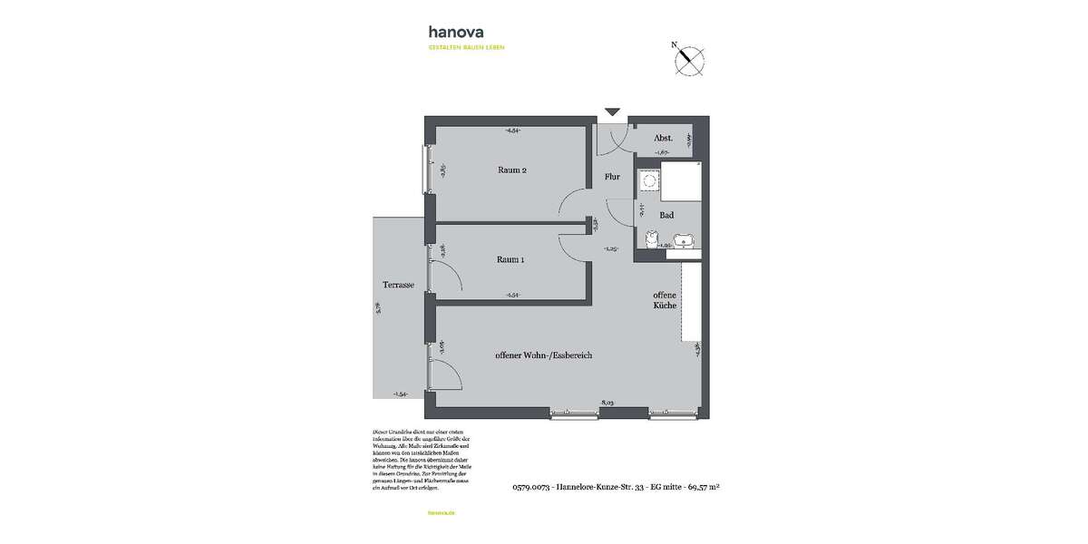 Etagenwohnung Hannover Mittelfeld - 3 Zimmer, 70 m&sup2;, 870&euro; | Angebot:25887890