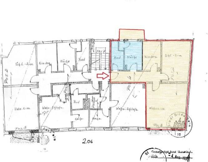 Etagenwohnung Hildesheim Mitte - 3 Zimmer, 79 m&sup2;, 680&euro; | Angebot:25697655