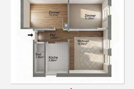 Wohnung Hannover Döhren-Wülfel - 3 Zimmer, 53 m&sup2;, 139.000&euro; | Angebot:25366707