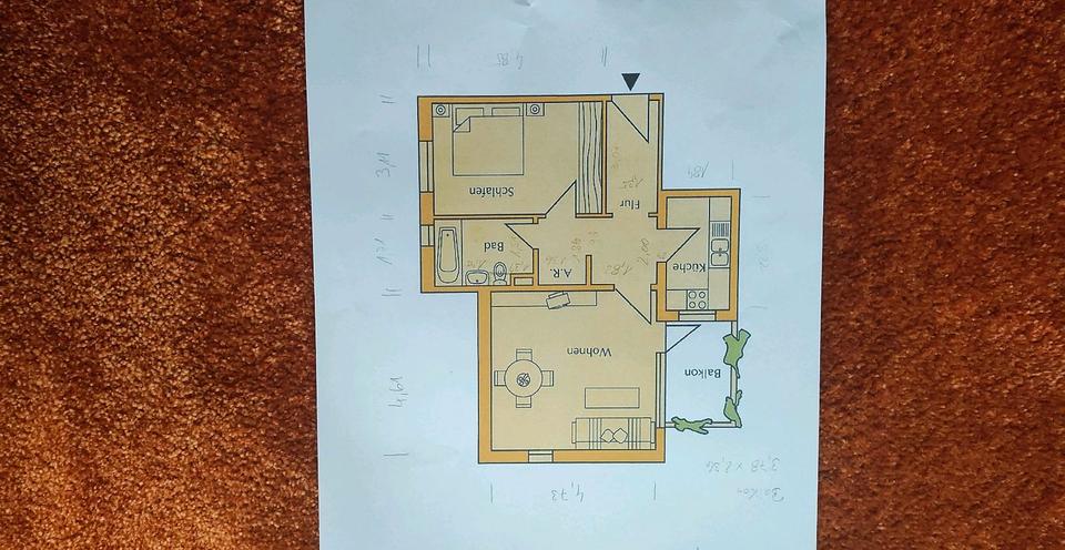 Erdgeschoßwohnung Springe - 2 Zimmer, 62 m&sup2;, 570&euro; | Angebot:26655649