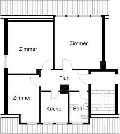 Sonnige Dachgeschosswohnung mit tollem Ausblick! - Dachgeschoßwohnung Alfeld Röllinghausen | Angebot:26378669