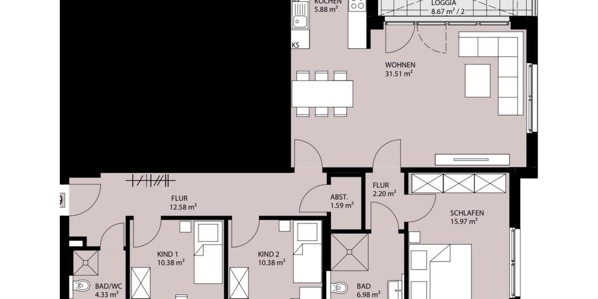 Etagenwohnung Laatzen - 4 Zimmer, 106 m&sup2;, 420.000&euro; | Angebot:25367377