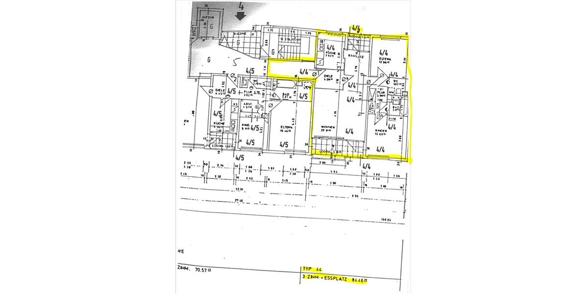 Etagenwohnung Laatzen - 3 Zimmer, 85 m&sup2;, 230.000&euro; | Angebot:26007149
