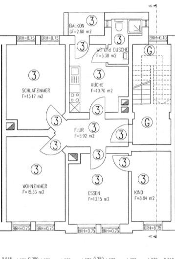 Etagenwohnung Hildesheim Himmelsthür - 4 Zimmer, 80 m&sup2;, 215.000&euro; | Angebot:27101703