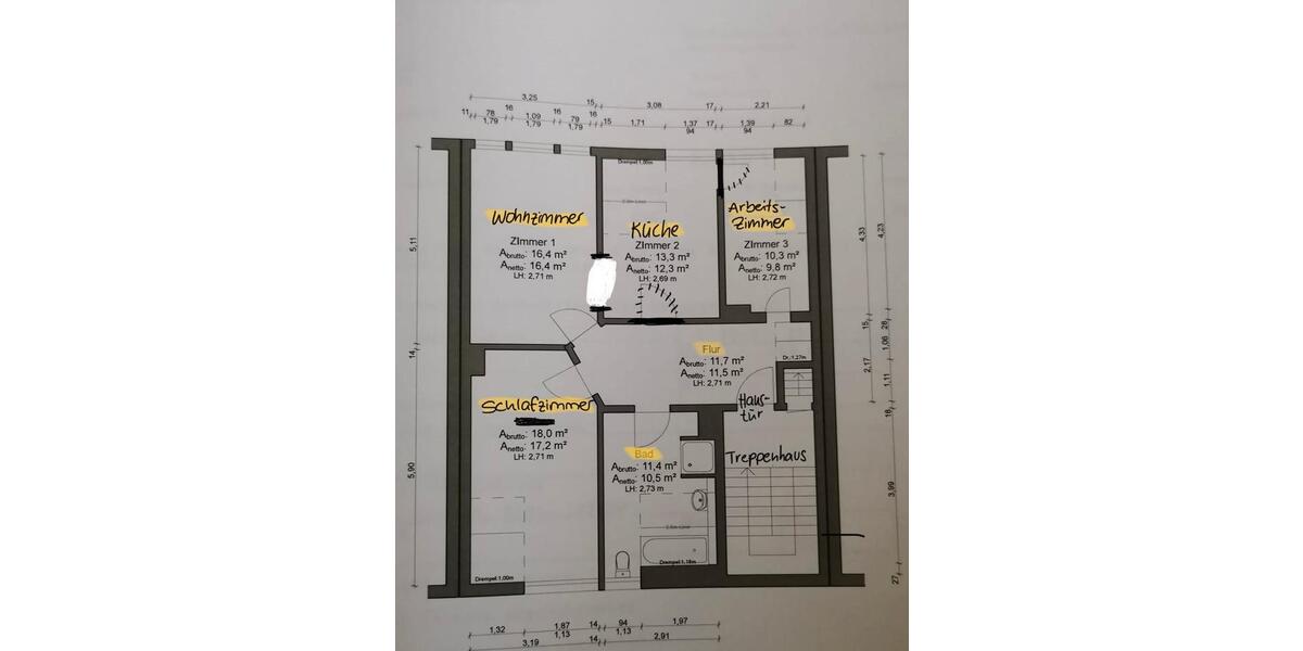 Etagenwohnung Hildesheim Bockfeld - 3 Zimmer, 80 m&sup2;, 845&euro; | Angebot:26600918