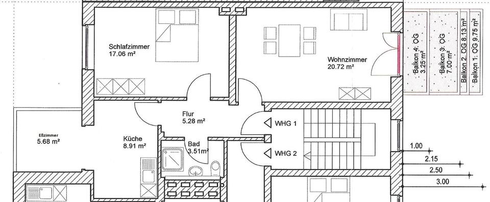 Etagenwohnung Hannover Südstadt - 2 Zimmer, 62 m&sup2;, 995&euro; | Angebot:26019365