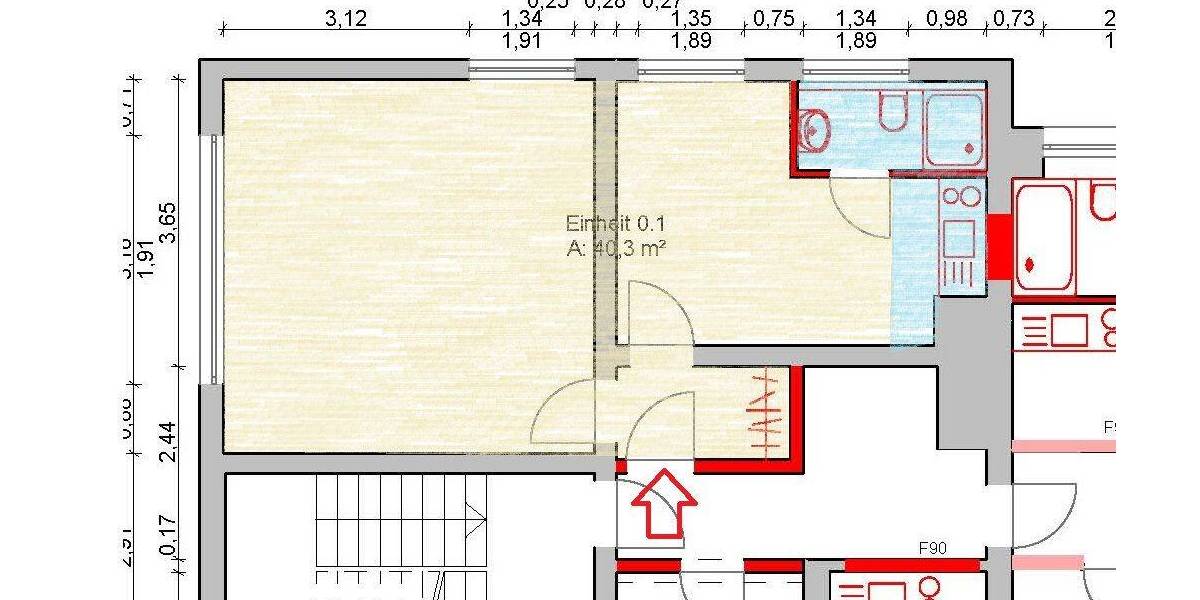 Gewerbeobjekt Hildesheim Drispenstedt - 1 Zimmer, 41 m&sup2;, 460&euro; | Angebot:26686295