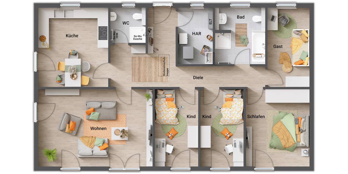 Bungalow Peine Schwicheldt - 6 Zimmer, 130 m&sup2;, 368.290&euro; | Angebot:25910703