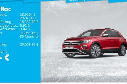 VW T-Roc 65.180 km 18.180 &euro; Lehrte 31275