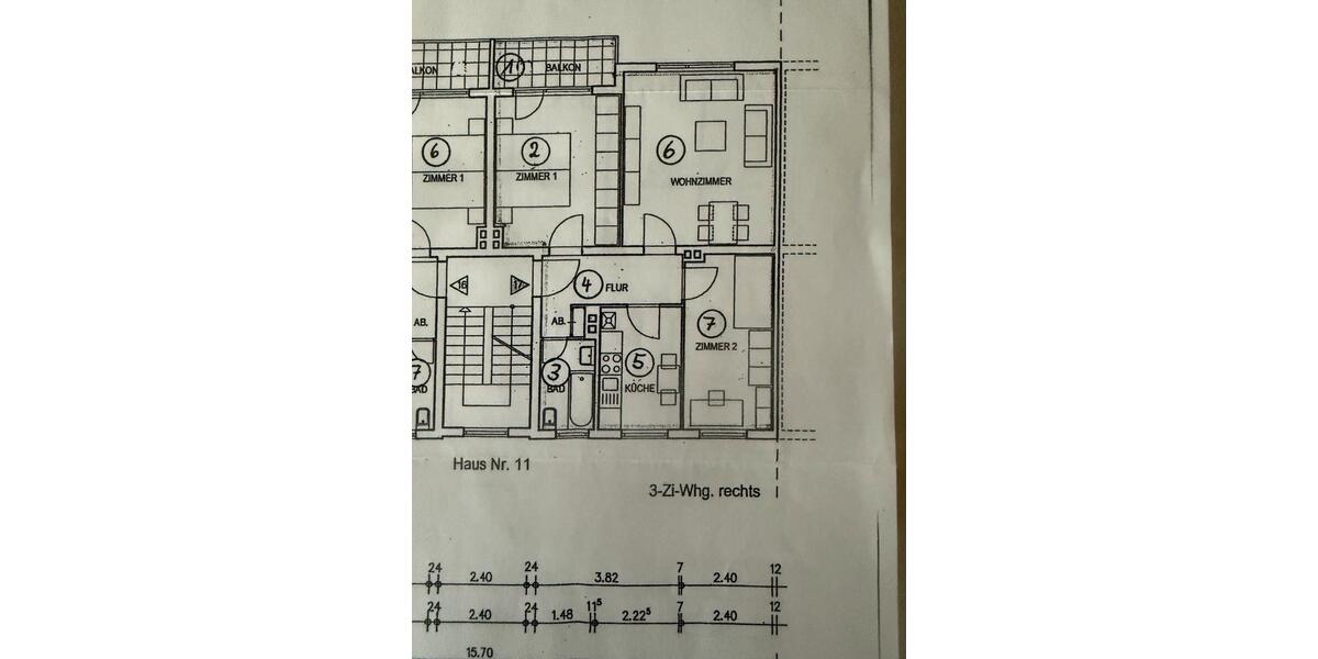 Etagenwohnung Hannover Buchholz-Kleefeld - 3 Zimmer, 68 m&sup2;, 219.000&euro; | Angebot:25293315