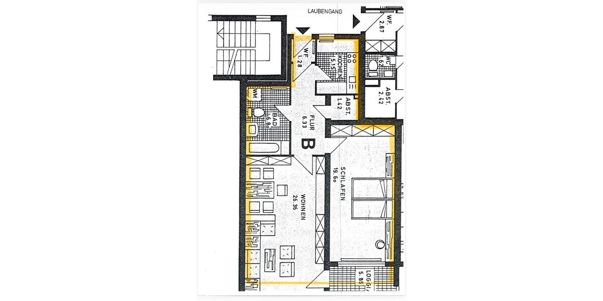 Etagenwohnung Hildesheim Itzum-Marienburg - 2 Zimmer, 68 m&sup2;, 159.000&euro; | Angebot:26647541