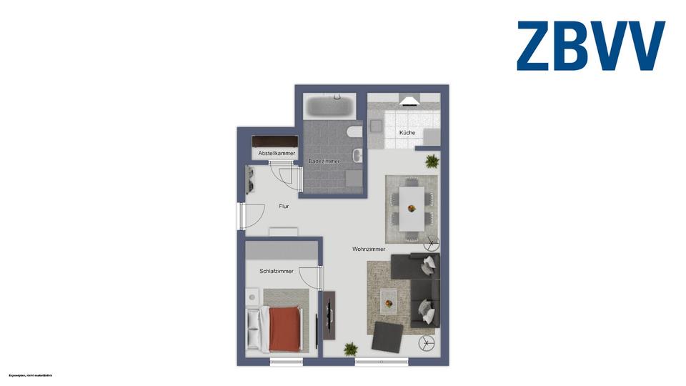 Etagenwohnung Ronnenberg - 2 Zimmer, 51 m&sup2;, 479&euro; | Angebot:26545471