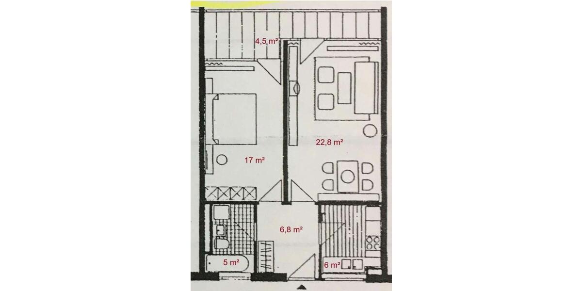 Etagenwohnung Hannover Döhren-Wülfel - 2 Zimmer, 62 m&sup2;, 620&euro; | Angebot:26682926