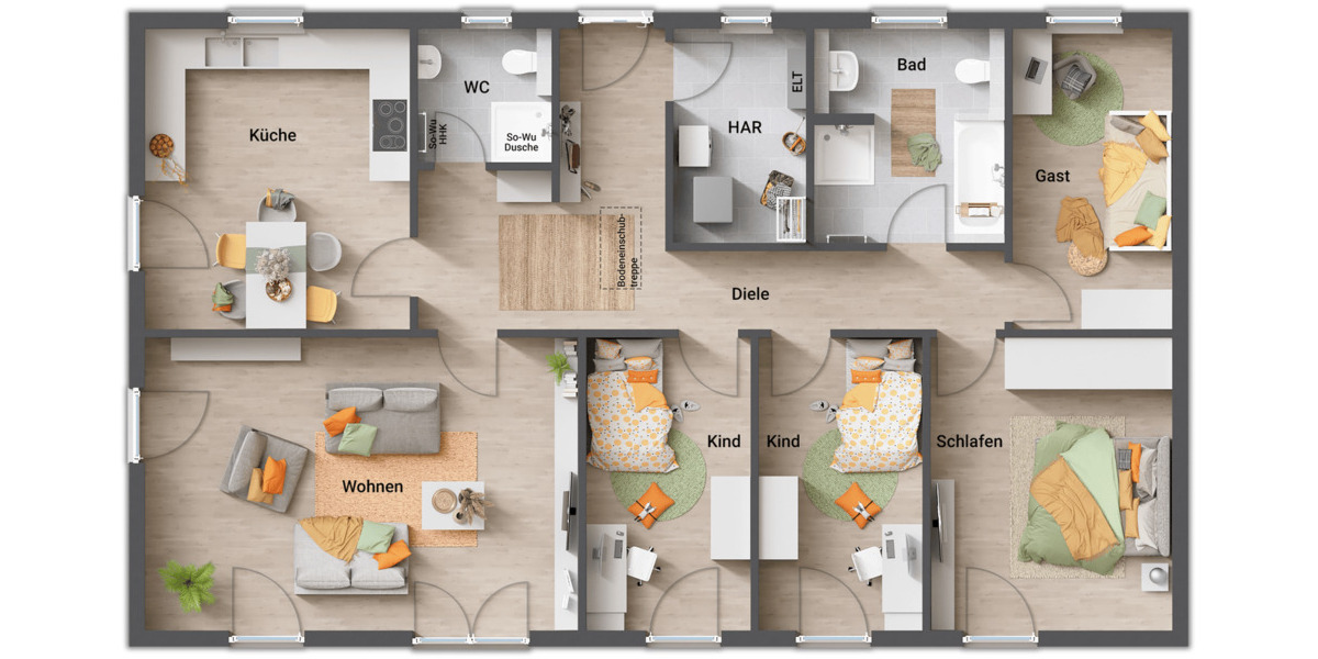 Bungalow Peine Schmedenstedt - 6 Zimmer, 130 m&sup2;, 371.290&euro; | Angebot:26672688