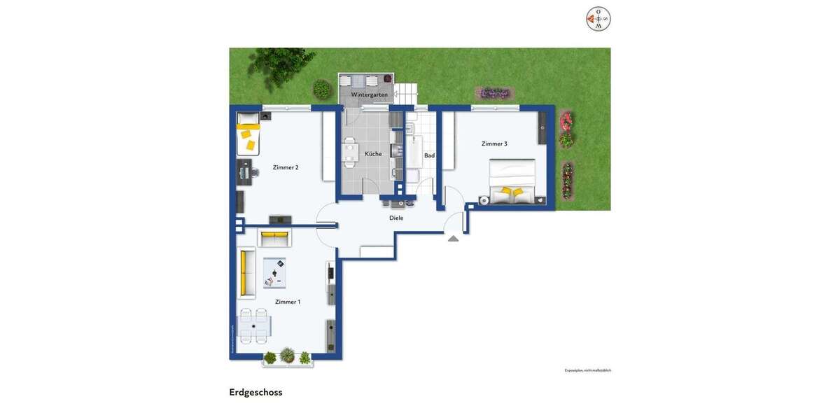 Etagenwohnung Hildesheim Altstadt - 3 Zimmer, 106 m&sup2;, 1.180&euro; | Angebot:27385682