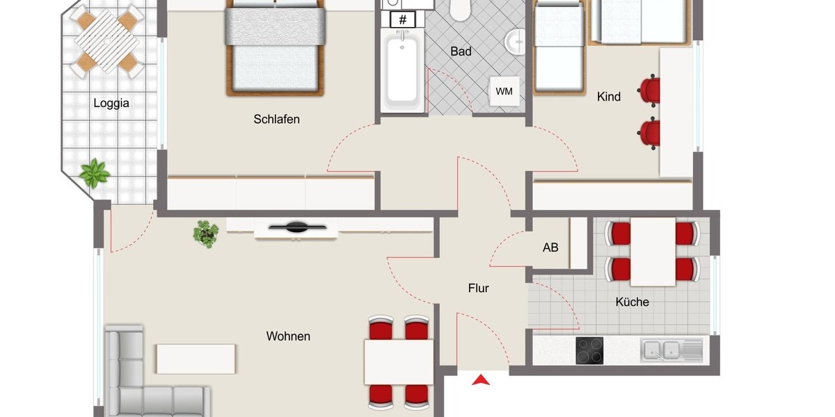 Charmante Wohnung in ruhiger Lage - Etagenwohnung Hildesheim Itzum | Angebot:25376413