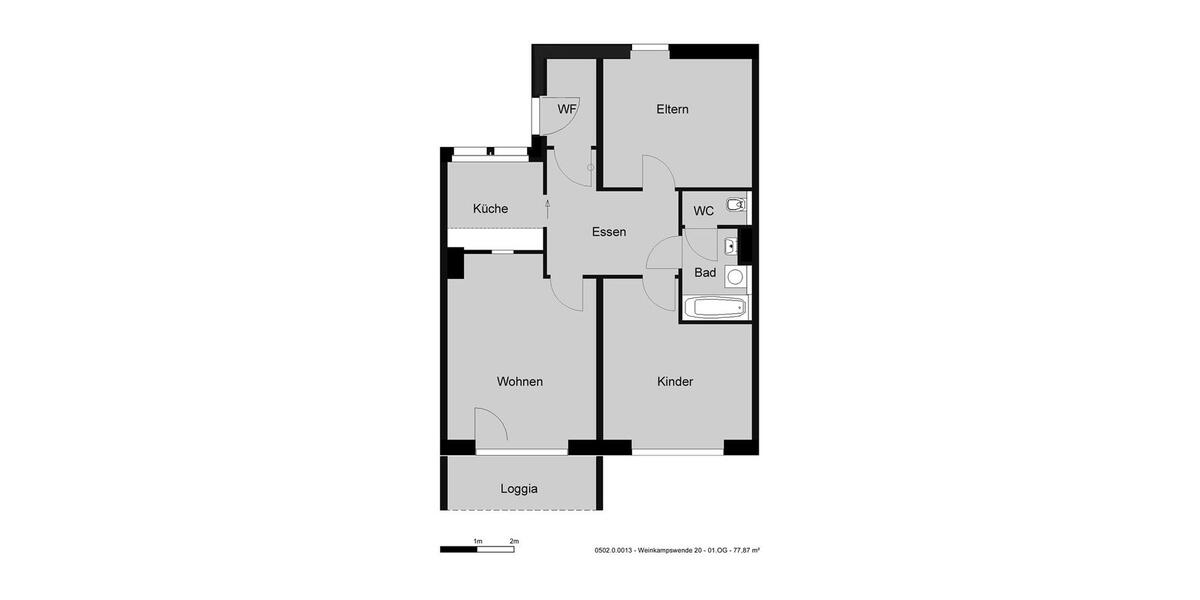 Etagenwohnung Hannover Döhren-Wülfel - 3 Zimmer, 78 m&sup2;, 649&euro; | Angebot:26004689